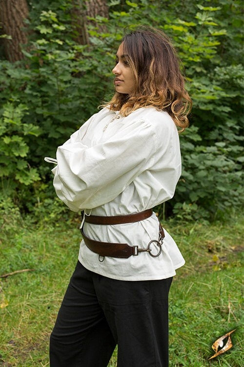 cintura per spada, marrone a due pezzi 