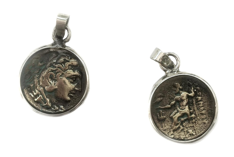 Myntupphängare Zeus och Hera, sterling silver 