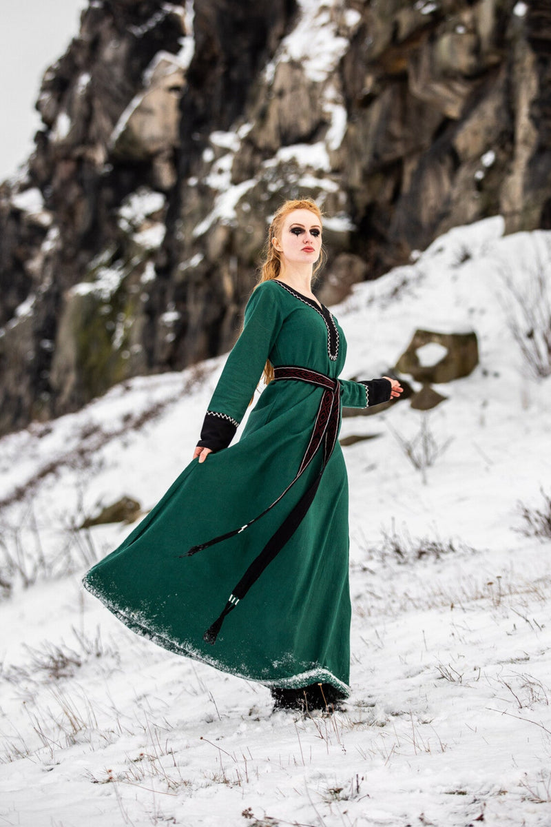Viking dress Lagertha, green