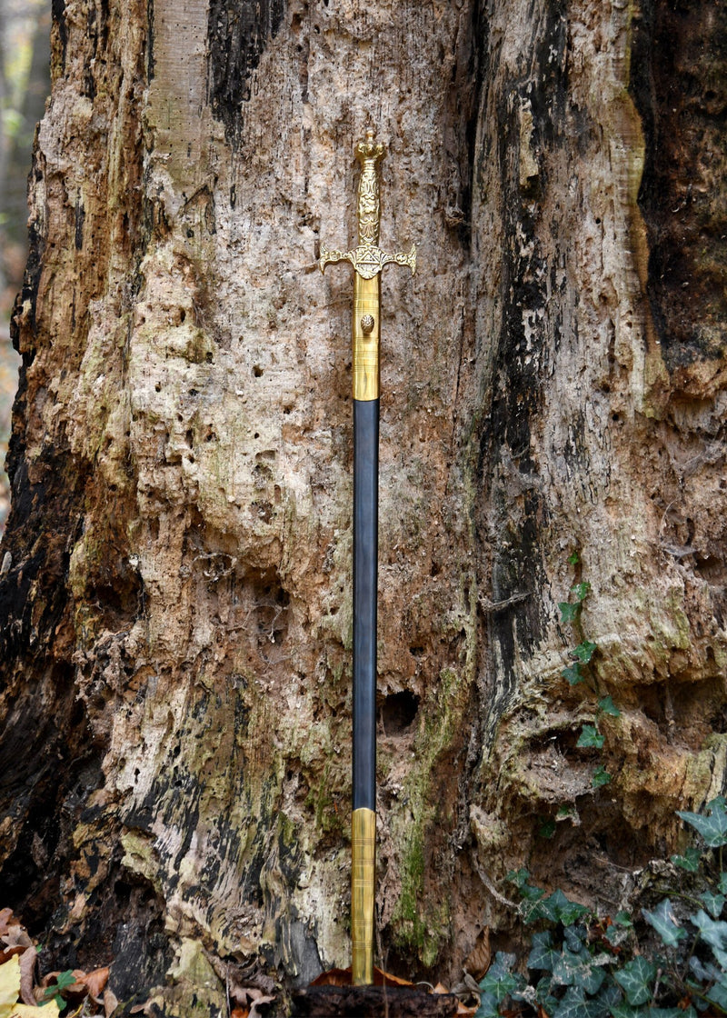 Ceremonial sword, gold, semi-sharp