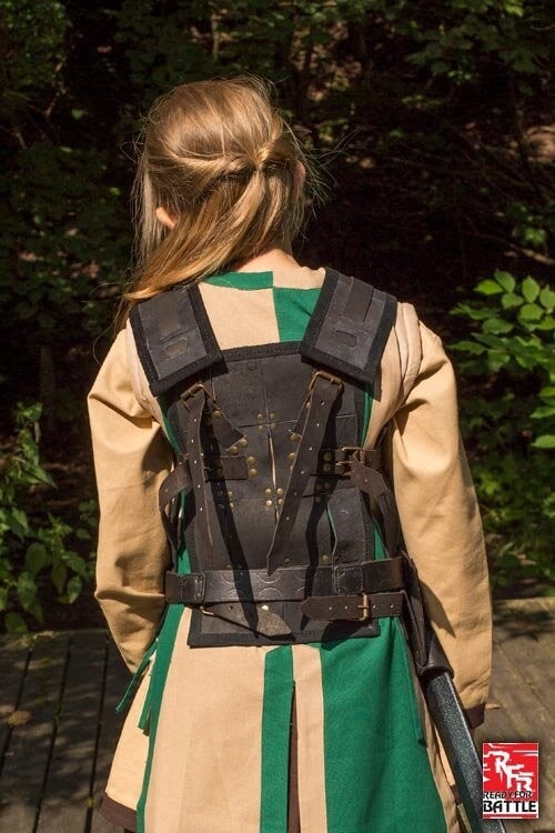 RFB Fighter leren pantser, zwart