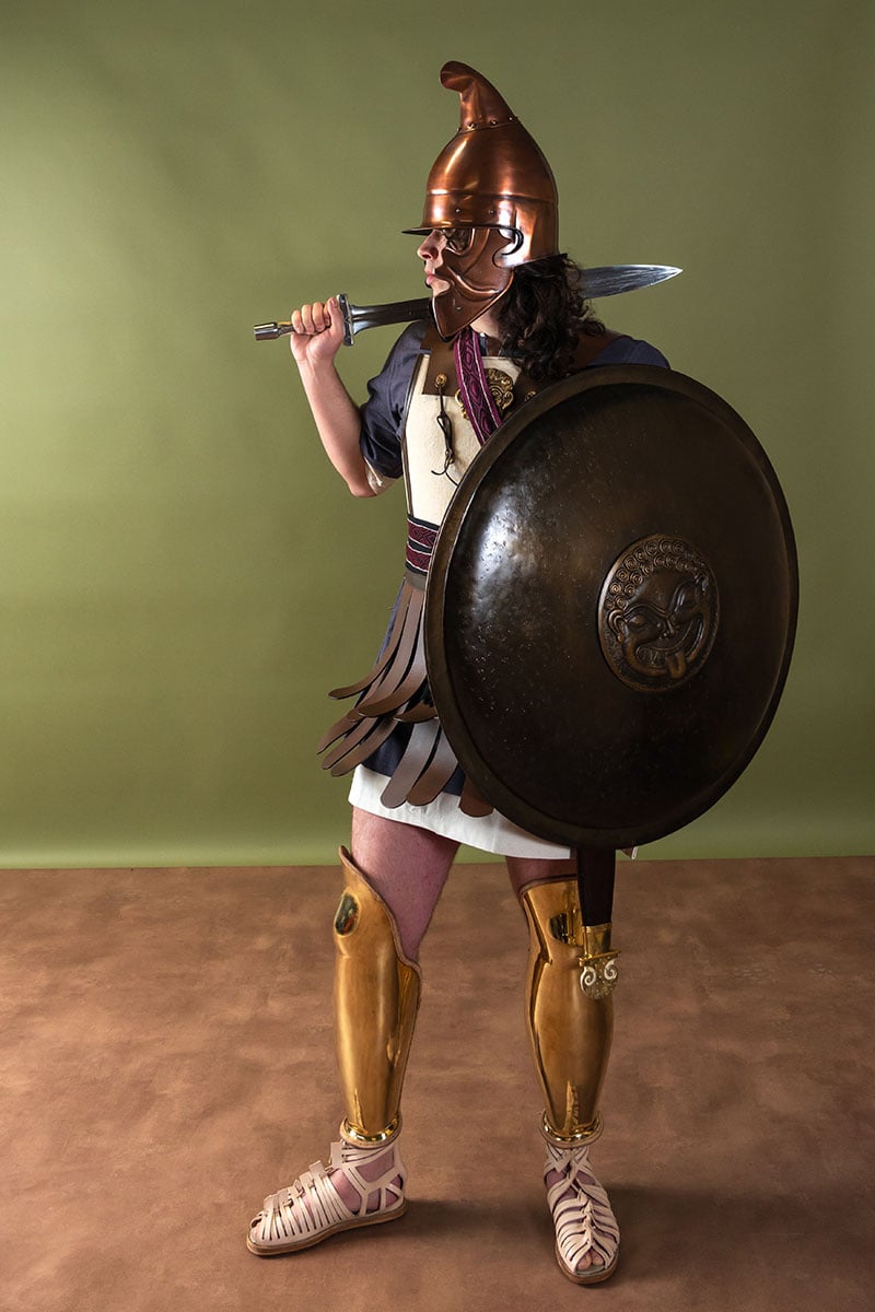 Griekse anatomische scheenbeschermers, ocrae, 1.2 mm