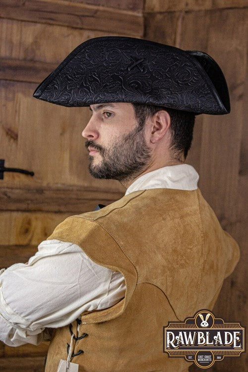 Jack Rackham hoed, deluxe, zwart