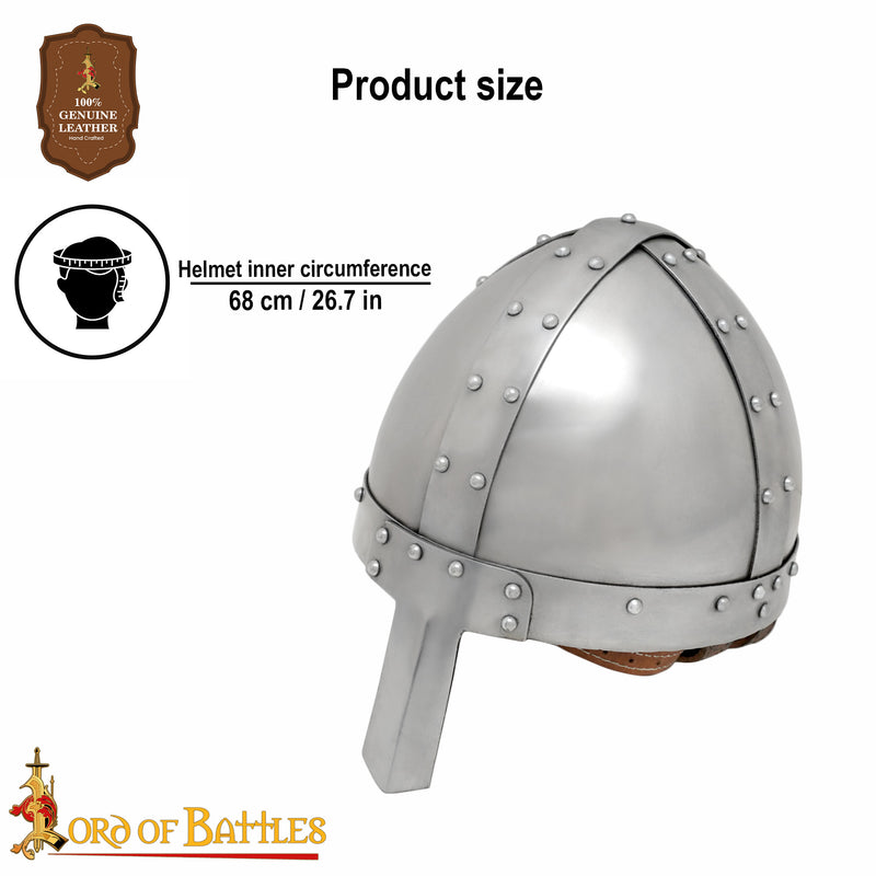 9e eeuwse spangenhelm, type neushelm, 2 mm (battle-ready)