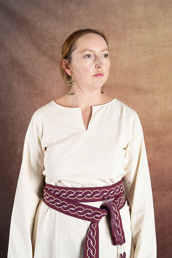 Middelalderlige kjole Elisa, hvid 