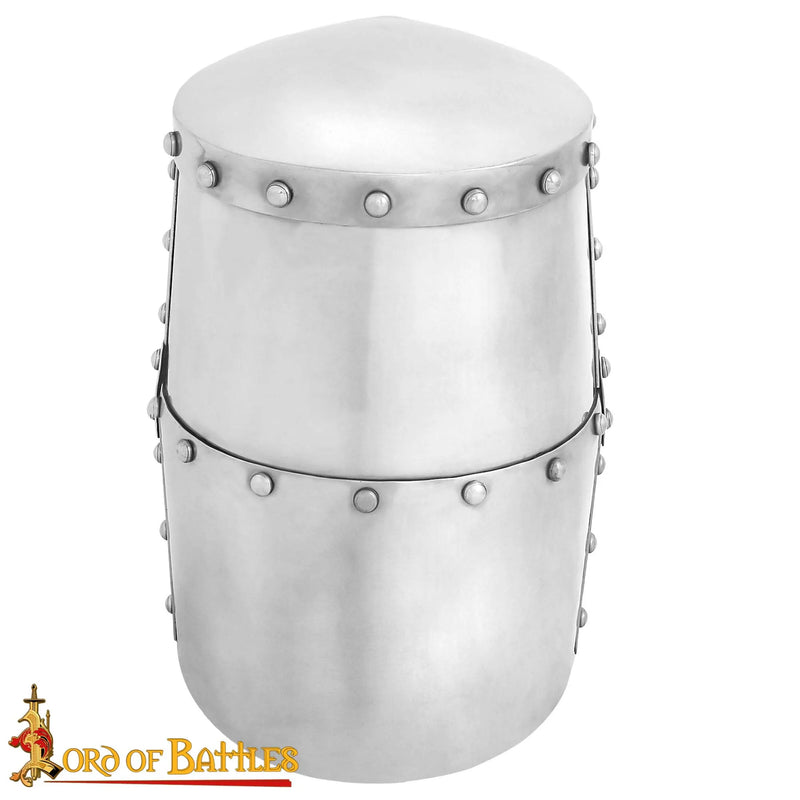 Korstogshjelm med messingvisir, 1,6 mm 