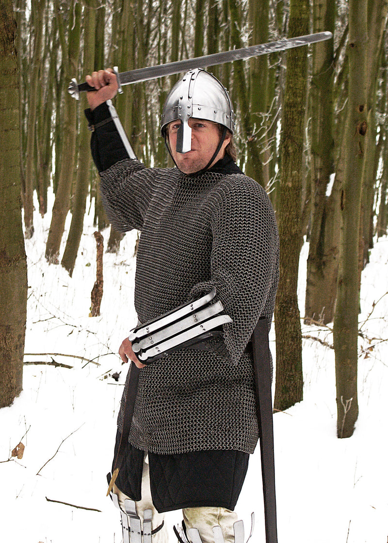 Haubergeon, mixed, flat rings, wedge-shaped rivets 8 mm