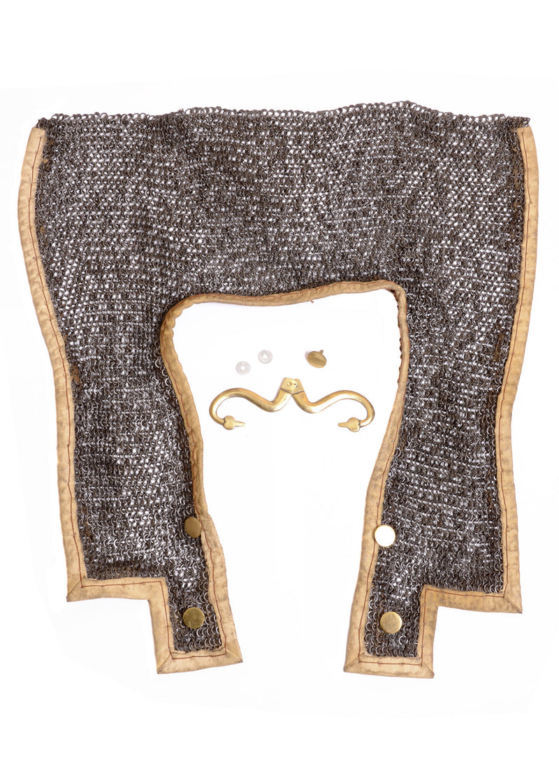 Protezione delle spalle in cotta di maglia per lorica Hamata, anelli rotondi rivetti rotondi, 6 mm 