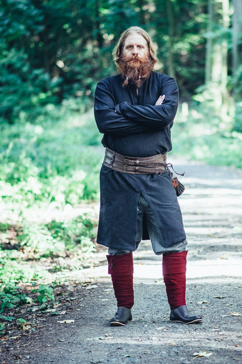 Lange Vikingtuniek Hvitserk, zwart