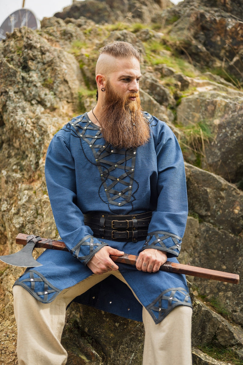 Wikinger -Tunika Farulfr, blau