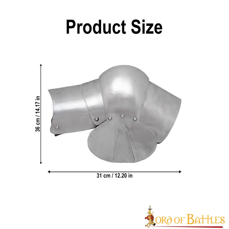 15th century poleyns, knee cops, 1.6 mm