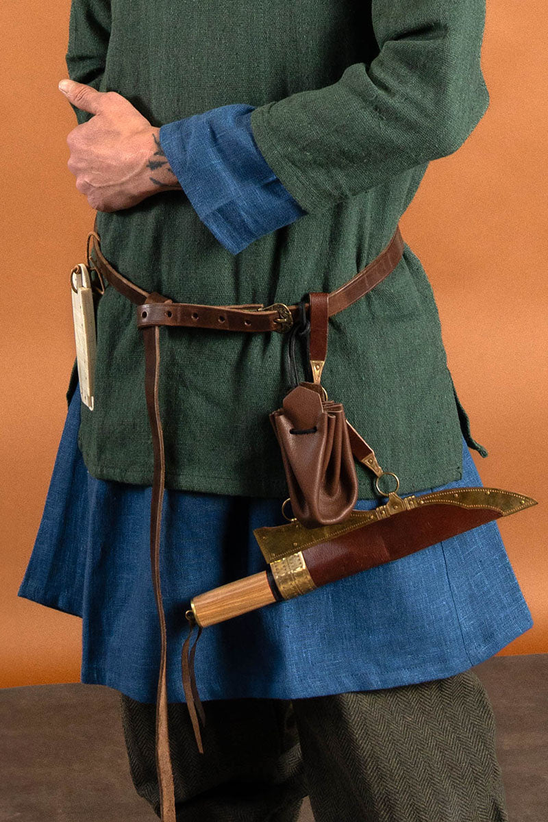 Viking tuniek Eirik, linnen, blauw