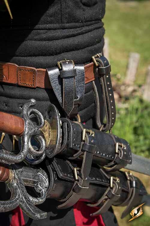 Double holder for LARP weapons, black
