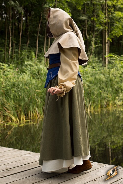 Średniowieczne chaperon Erhard, beżowy 