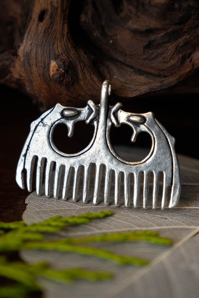 Vikingkam Ringerikestijl, verzilverd