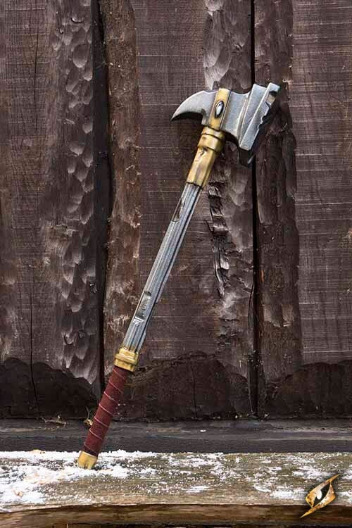 LARP War hammer with precious stone