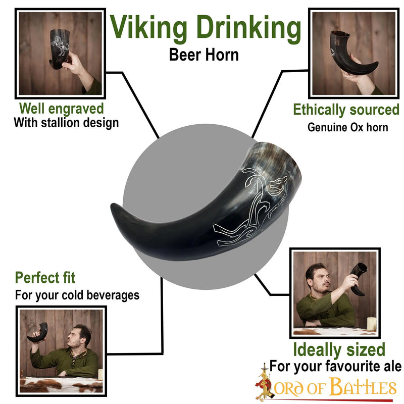 Keltische drinkhoorn Epona, 300-500 ml