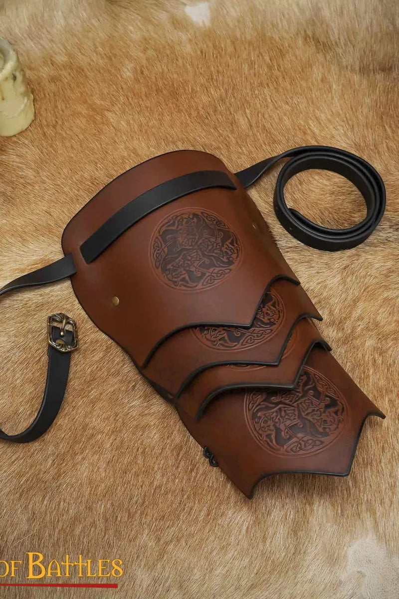 Leren pauldron Epona