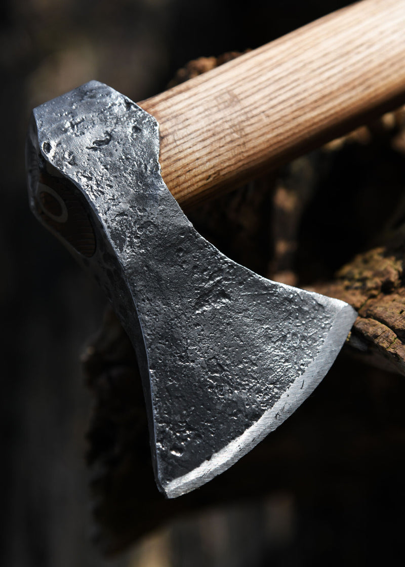 Viking hache, forgée à la main acier, type G, semi-tranchante 