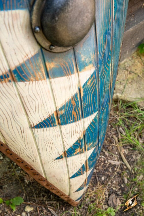 LARP Normandisch schild blauw-wit