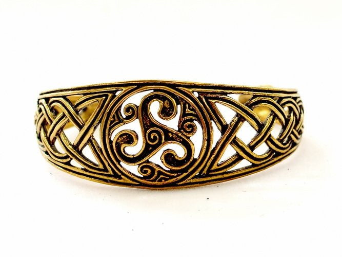 Celtic bracelet with trisquelion, bronze
