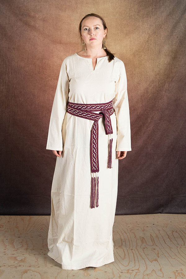 Middelalderlige kjole Elisa, hvid 