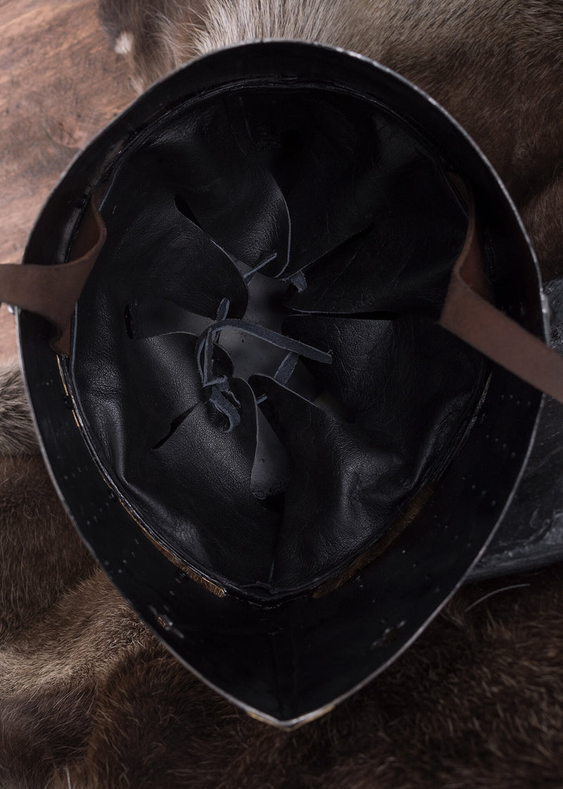 Tempeliershelm met messingen kruis, 1.6 mm