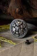 Vikingriembeslag Borre set van 5 stuks, verzilverd