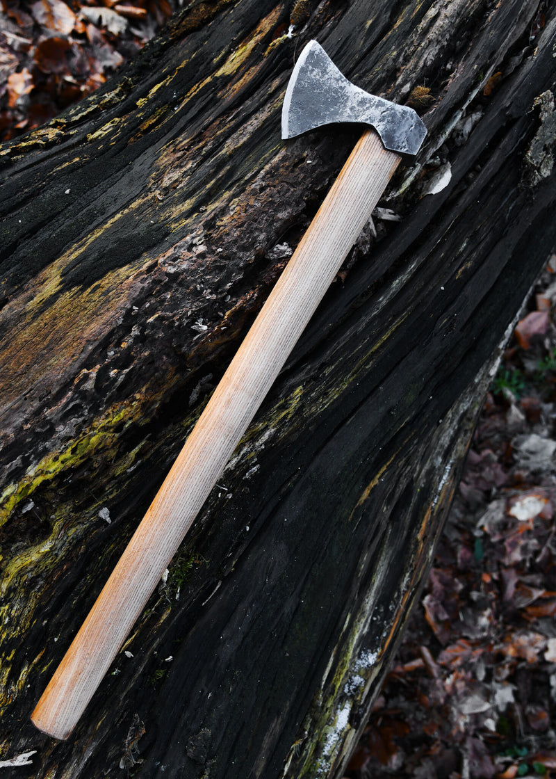 Viking hache, forgée à la main acier, type G, semi-tranchante 