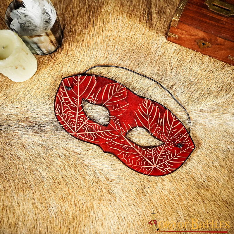 Leren masker Nessa, rood