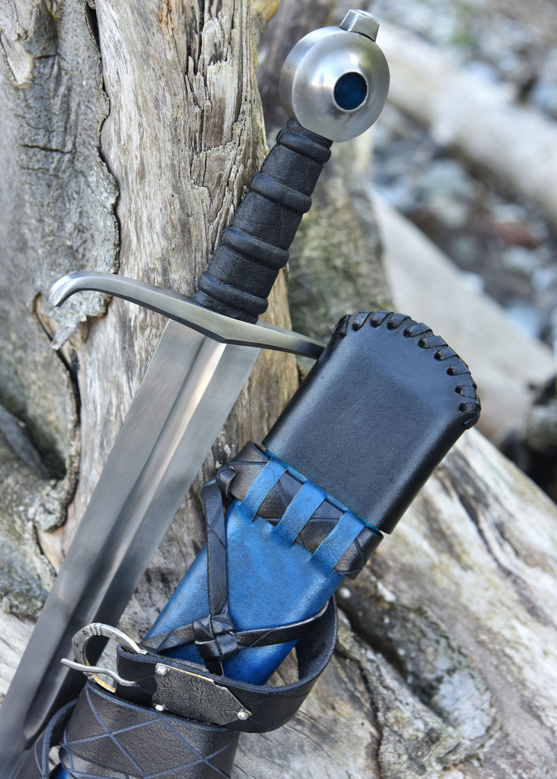 Castillon zwaard met schede, 15e eeuw, semi-scherp