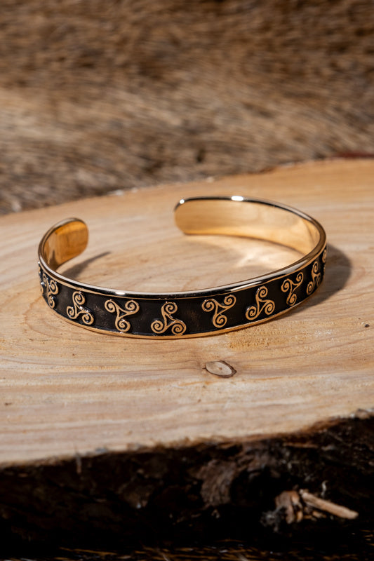 Keltische armband met triskelions, brons