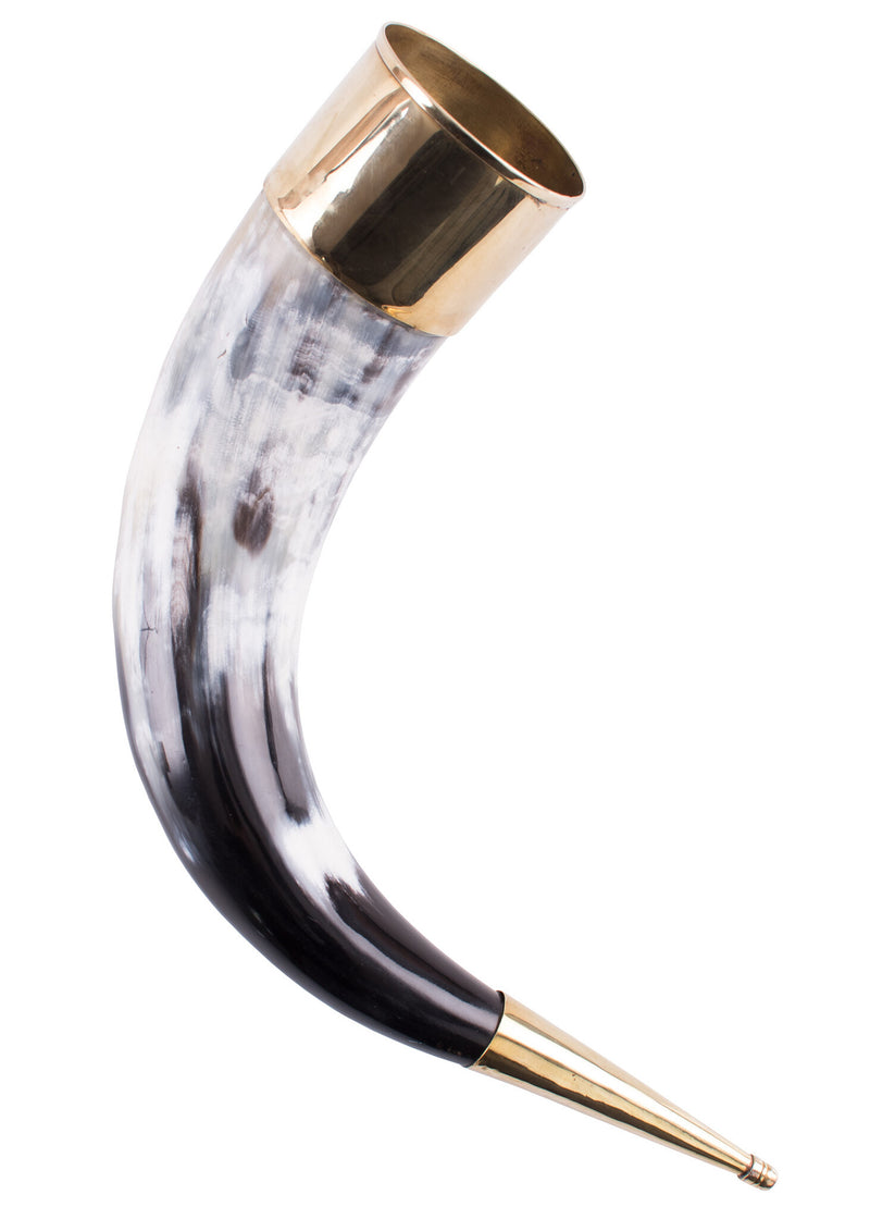 Gedecoreerde drinkhoorn met standaard, 200-300 ml