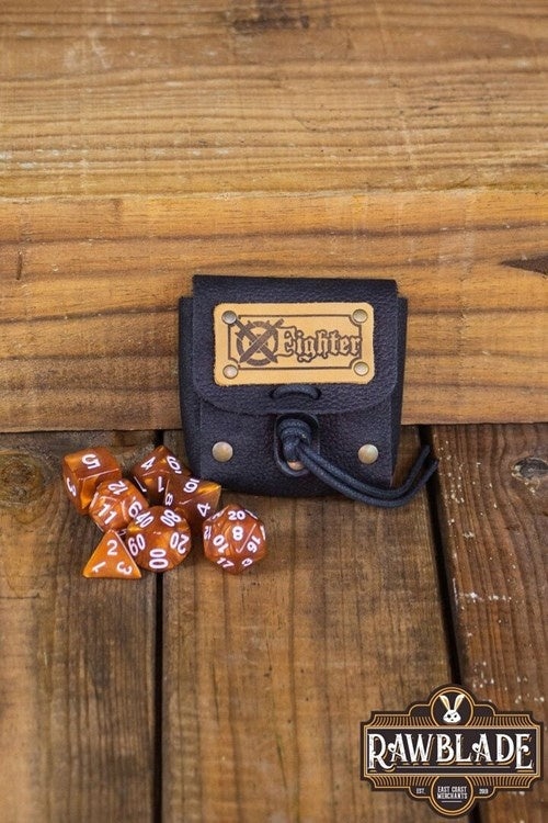 Dice bag met set dobbelstenen Fighter