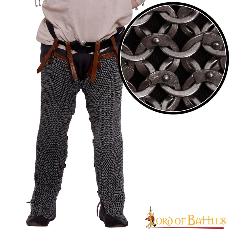 Maliën Chausses, flache Ringe, runde Nieten, 9mm