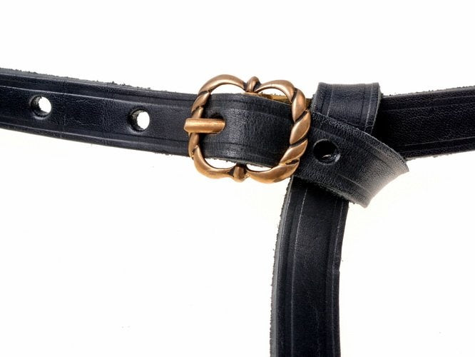 Medeltida bälte Neville, svart, 150 cm 