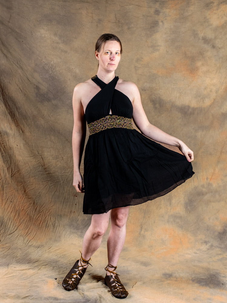 Godinnen Jurk Persephone kort, zwart