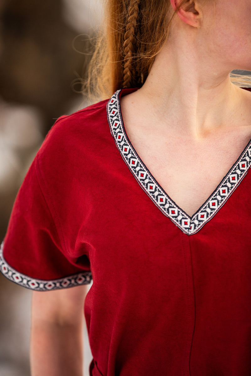 Valkyrie tunica Brynhild, rosso 