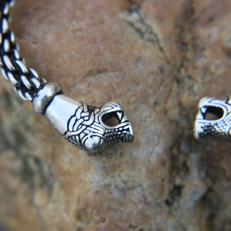 Oseberg Vikingarmbånd L, forsølvet bronze 