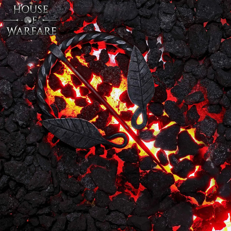 Twisted horseshoe fibula with leaf motif, iron