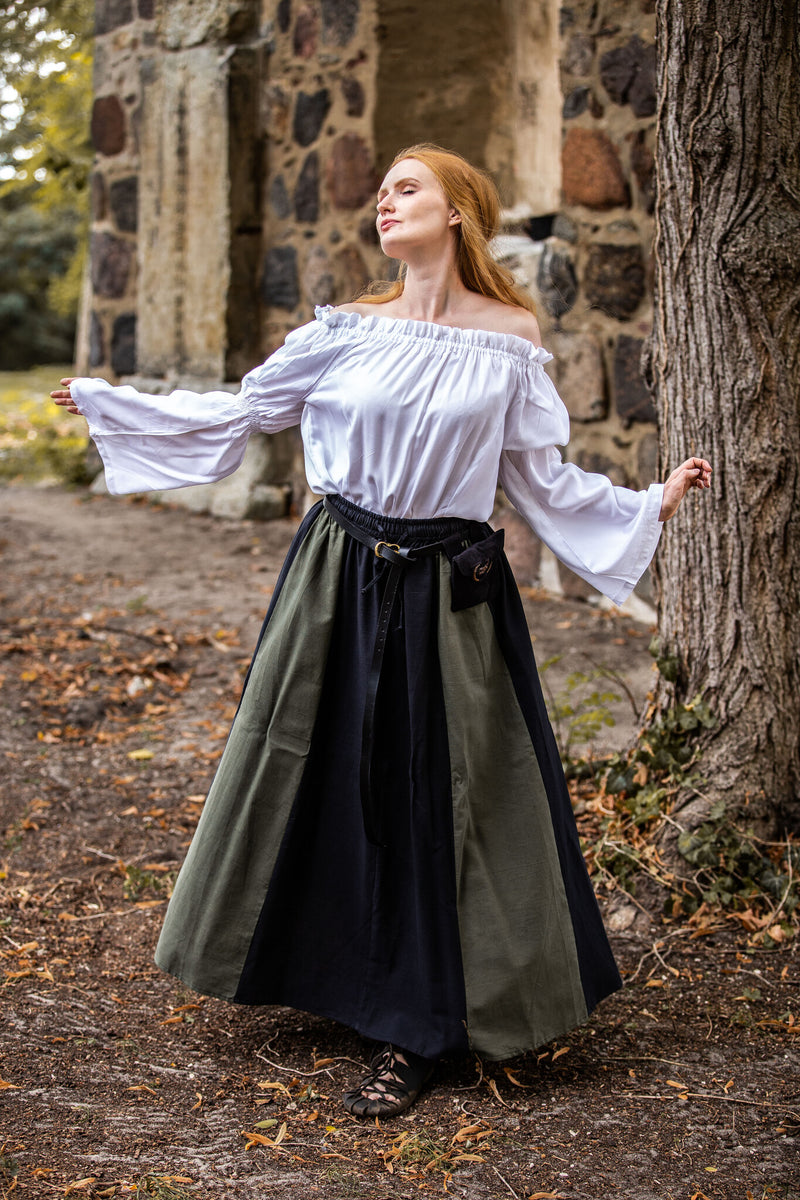 Falda Inge, negro–Verde 