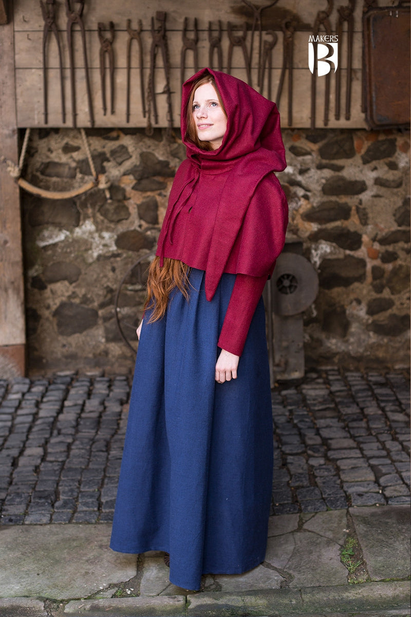 Chaperon Curt röd, ullblandning 