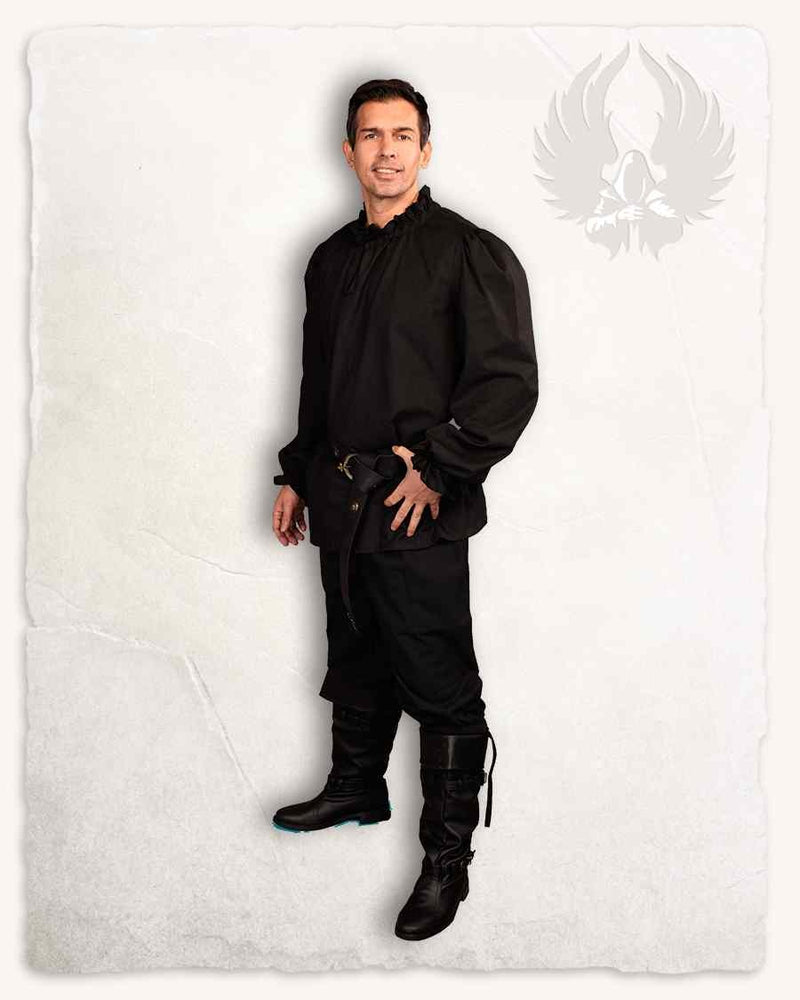 Piratenhemd Bastian, schwarz