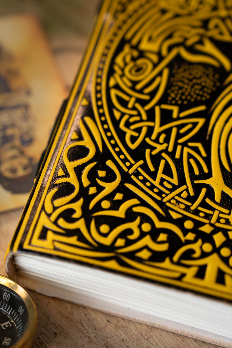 Leren boek Keltische levensboom