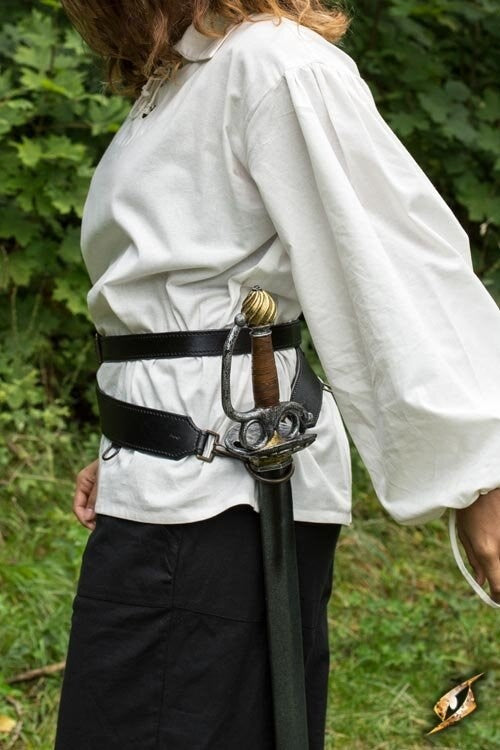 Deux pièces ceinture d’épée, noir 