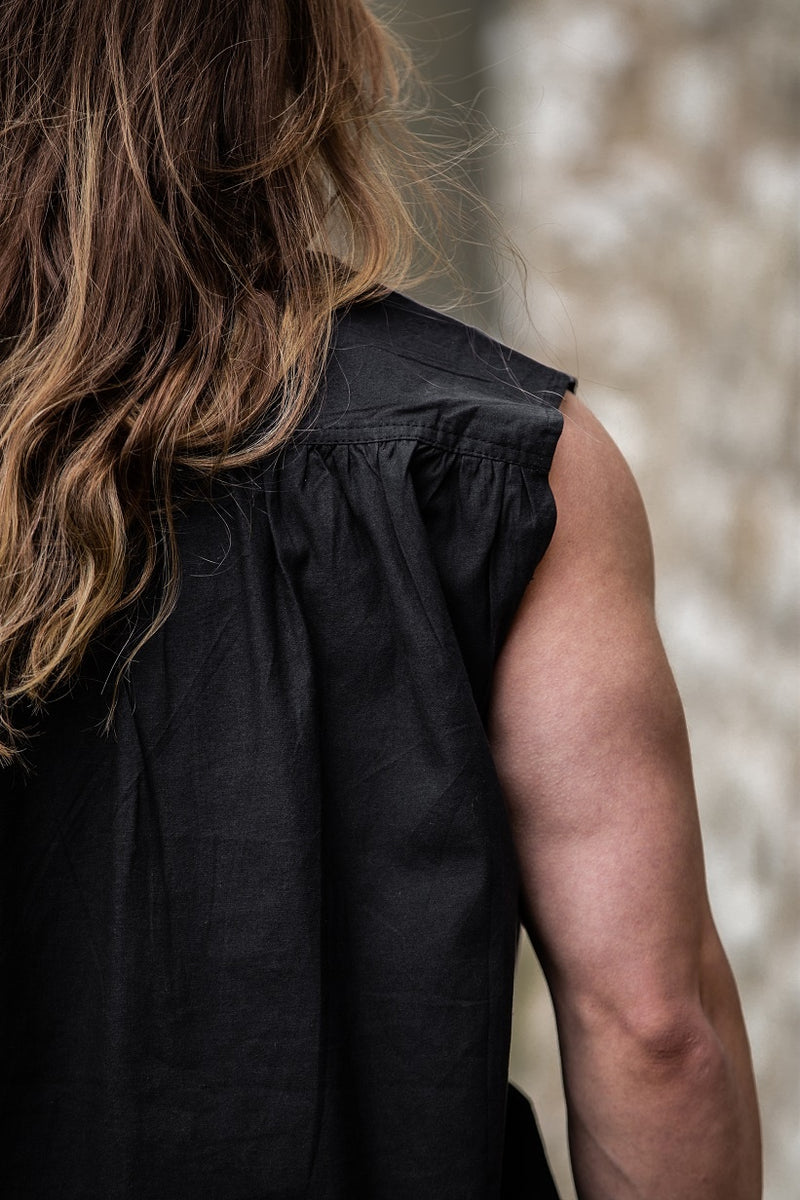 Middeleeuws hemd Louis, zwart