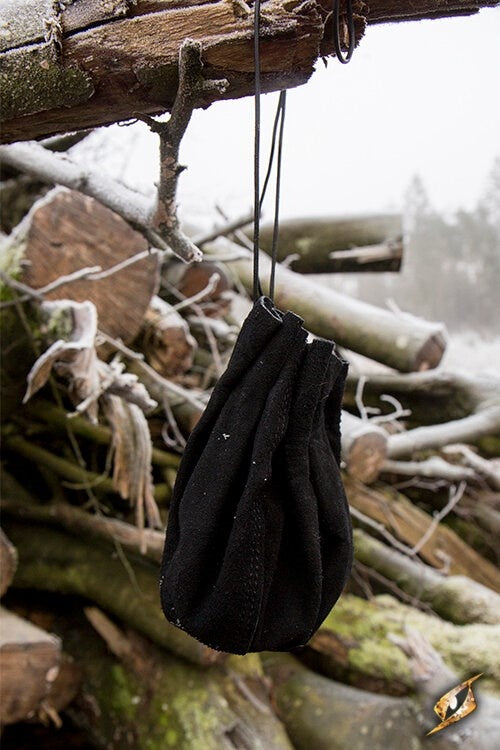 Läderpung Michelangelo, svart 