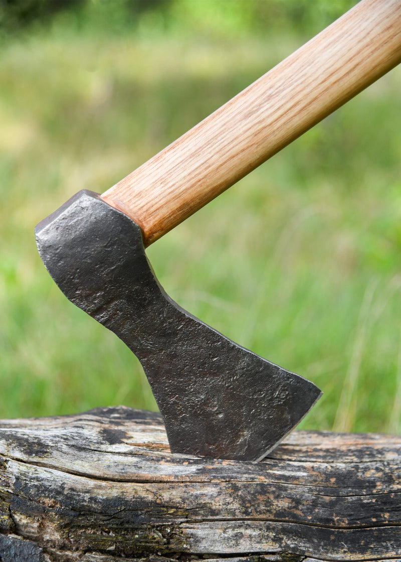 Vikingbijl, handgesmeed staal, type A, semi-scherp