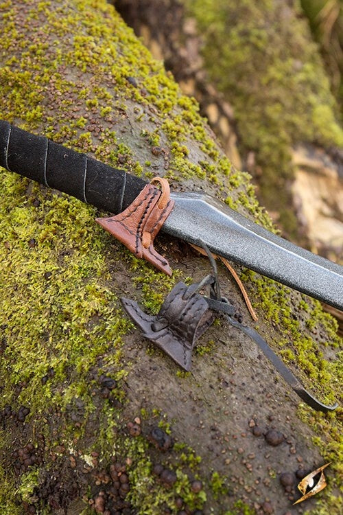 Skórzany haczyk dla larpa zwaard, czarny