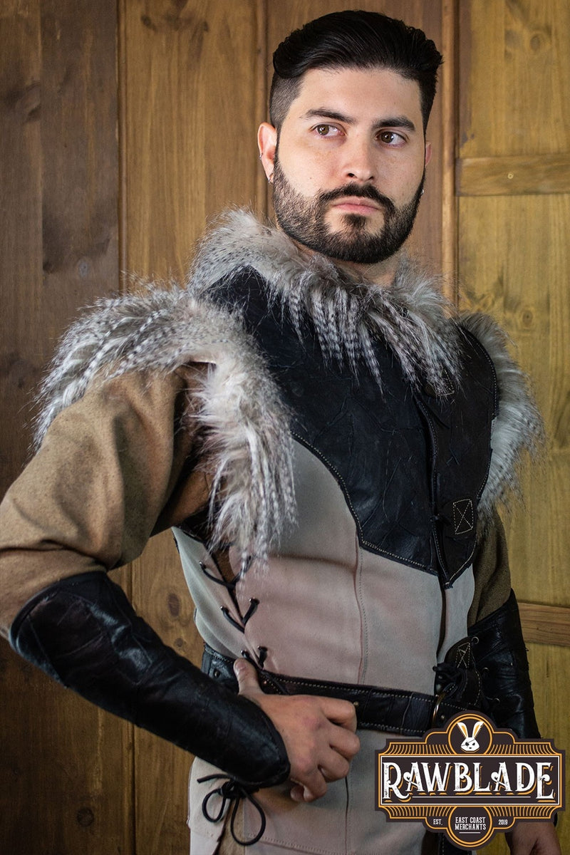 Eulenlederwams, schwarz-grau 